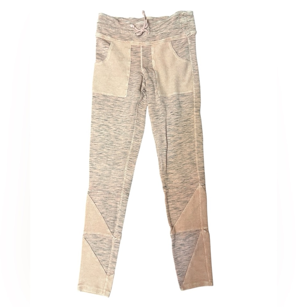 Free People Movement Kyoto Leggings Pant High Rise Patchwork Mushroom Small - Picture 3 of 8